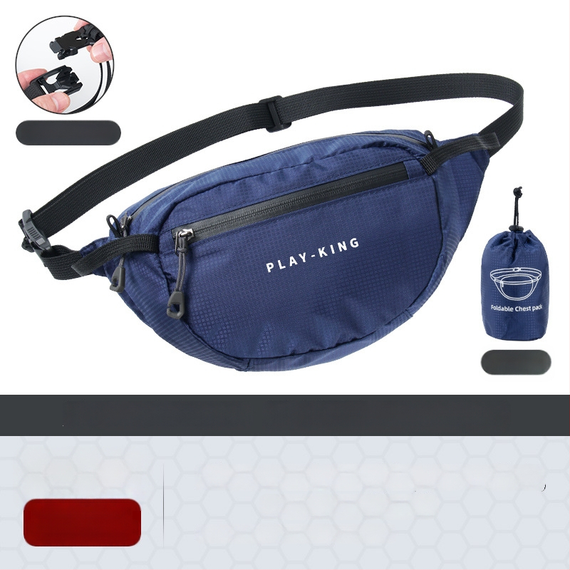 Unisex nylon sport deréktáska – lélegző, vízálló, ultrakönnyű, anti-lopás funkcióval, kültéri sportokra