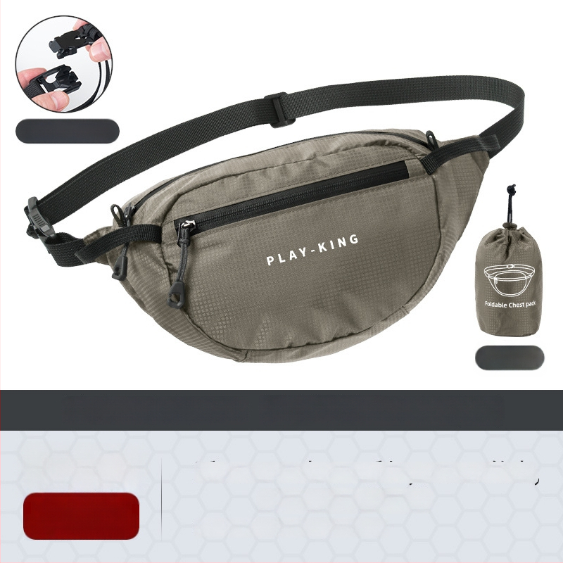 Unisex nylon sport deréktáska – lélegző, vízálló, ultrakönnyű, anti-lopás funkcióval, kültéri sportokra