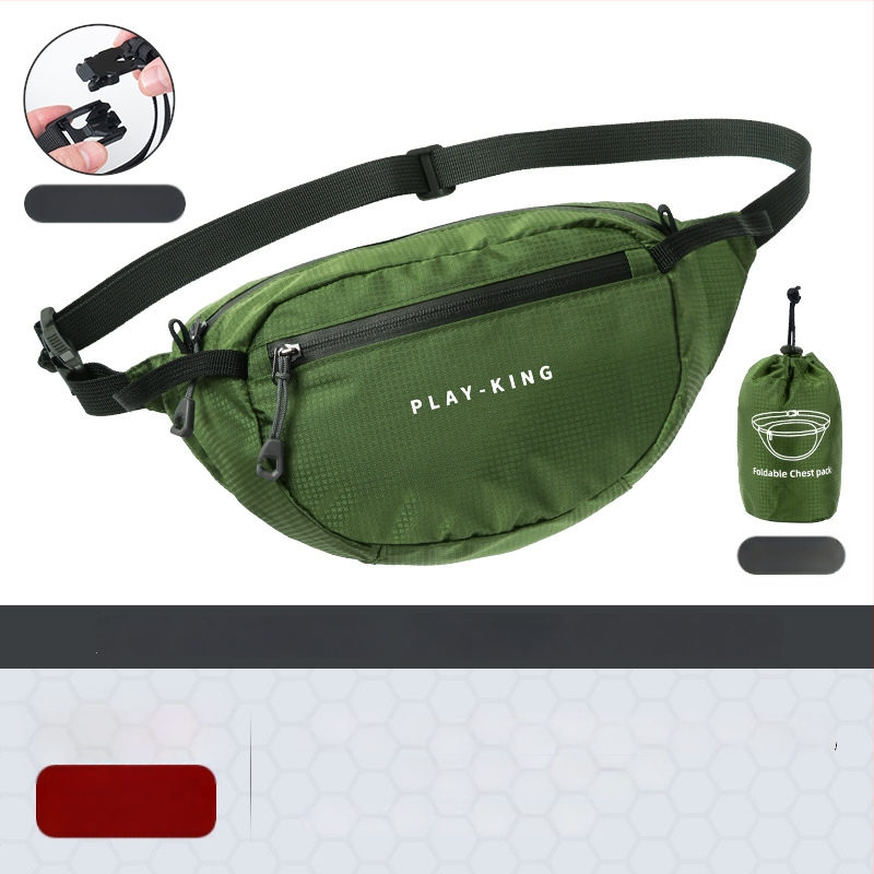 Unisex nylon sport deréktáska – lélegző, vízálló, ultrakönnyű, anti-lopás funkcióval, kültéri sportokra