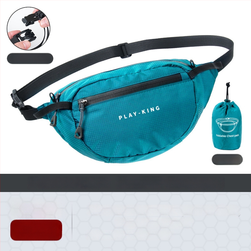 Unisex nylon sport deréktáska – lélegző, vízálló, ultrakönnyű, anti-lopás funkcióval, kültéri sportokra