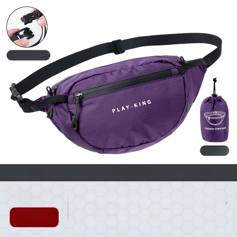 Unisex nylon sport deréktáska – lélegző, vízálló, ultrakönnyű, anti-lopás funkcióval, kültéri sportokra