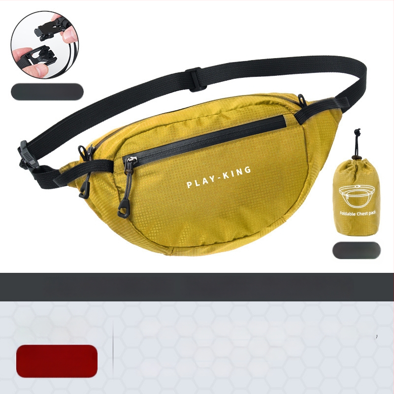 Unisex nylon sport deréktáska – lélegző, vízálló, ultrakönnyű, anti-lopás funkcióval, kültéri sportokra