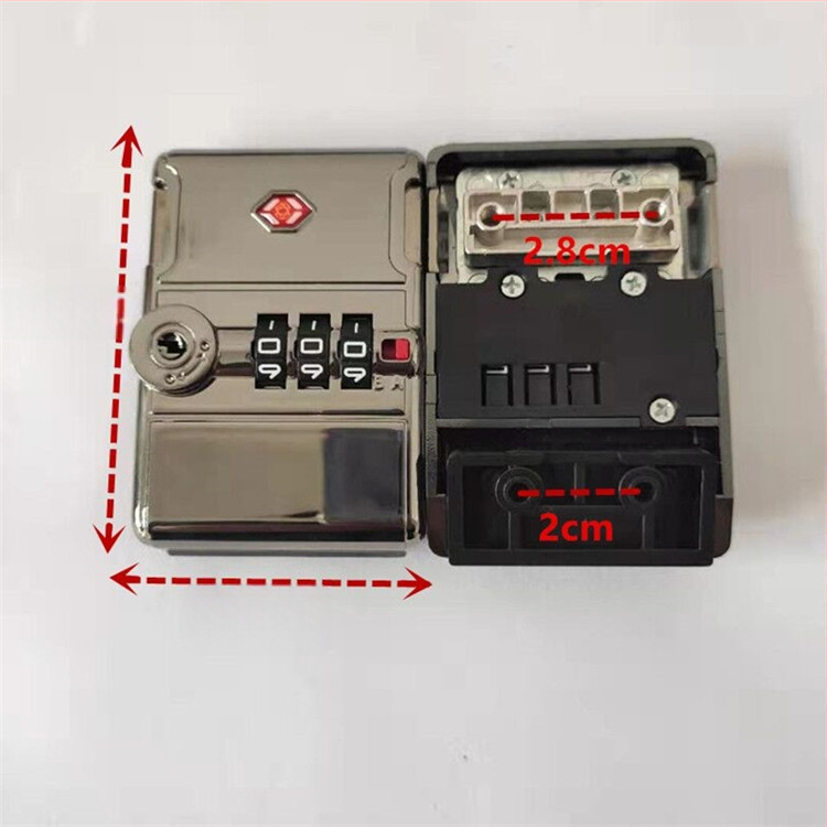 Lagaminų dėžės spyna su slaptažodžiu, ABS medžiaga, apsauga nuo vagystės, atsarginė dalis