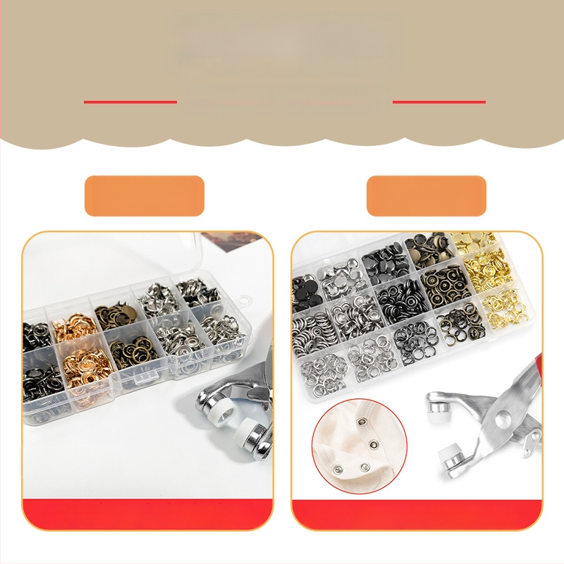 Метални snap копчета с пет щипки, скрити за дрехи — сплав, комплект за монтаж; подходящи за дънки, шапки, ризи, якета и чанти