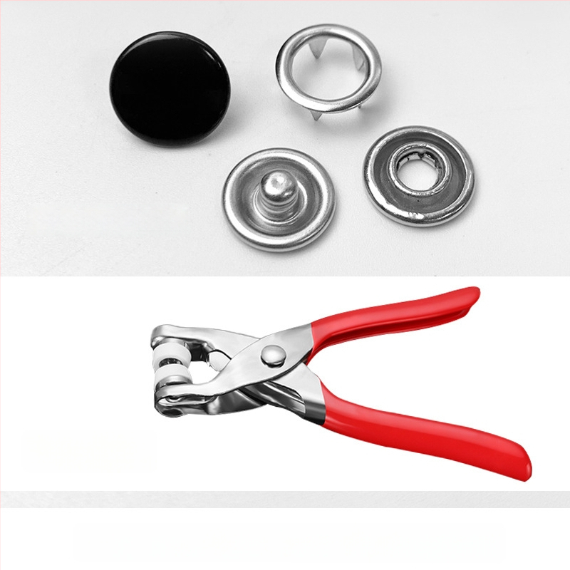 Метални snap копчета с пет щипки, скрити за дрехи — сплав, комплект за монтаж; подходящи за дънки, шапки, ризи, якета и чанти