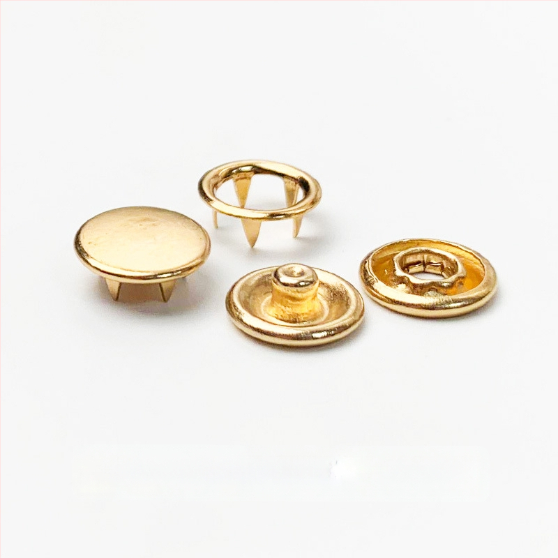 Метални snap копчета с пет щипки, скрити за дрехи — сплав, комплект за монтаж; подходящи за дънки, шапки, ризи, якета и чанти