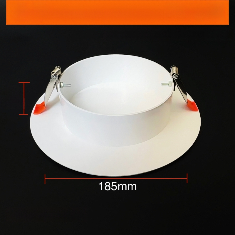 Capac decorativ circular pentru gaura de tavan pentru iluminat - ABS, diametru 94/134/185/230 mm, grosime perete 3 mm, marca Zhang Plastic