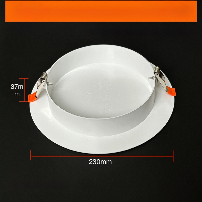 Capac decorativ circular pentru gaura de tavan pentru iluminat - ABS, diametru 94/134/185/230 mm, grosime perete 3 mm, marca Zhang Plastic