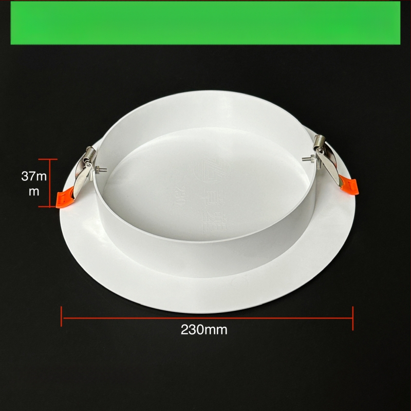 Capac decorativ circular pentru gaura de tavan pentru iluminat - ABS, diametru 94/134/185/230 mm, grosime perete 3 mm, marca Zhang Plastic