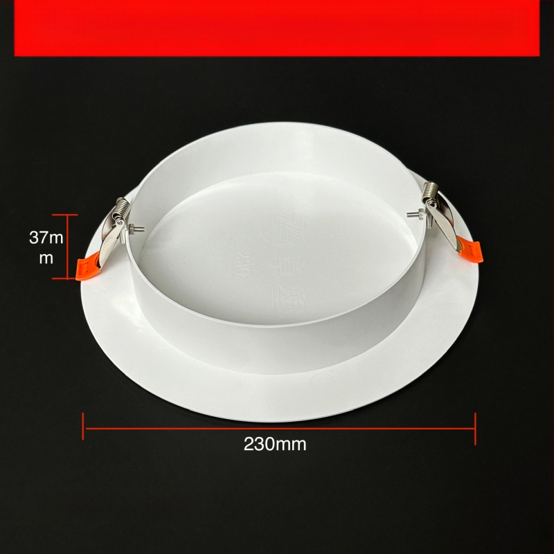 Capac decorativ circular pentru gaura de tavan pentru iluminat - ABS, diametru 94/134/185/230 mm, grosime perete 3 mm, marca Zhang Plastic