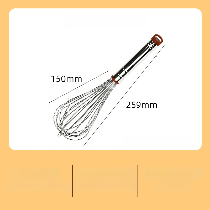 Kézi tojásfelverő 304 rozsdamentes acélból, kerek fogantyúval, Hongping márka, modern minimalista stílus