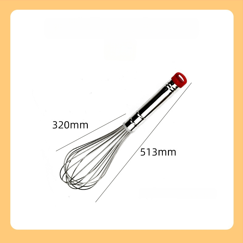 Kézi tojásfelverő 304 rozsdamentes acélból, kerek fogantyúval, Hongping márka, modern minimalista stílus