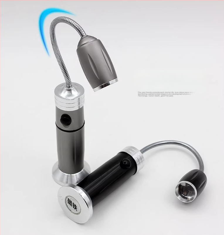 LED лампа за работа с гъвкава тръба, Ledora чип, презареждаща се, регулирам фокус, корпус от алуминиева сплав, ≤100 лм