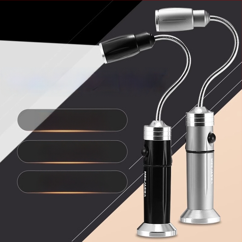 LED лампа за работа с гъвкава тръба, Ledora чип, презареждаща се, регулирам фокус, корпус от алуминиева сплав, ≤100 лм