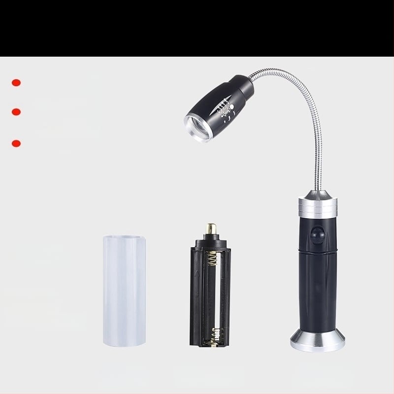 LED лампа за работа с гъвкава тръба, Ledora чип, презареждаща се, регулирам фокус, корпус от алуминиева сплав, ≤100 лм