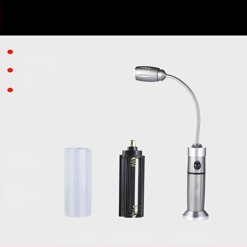 LED лампа за работа с гъвкава тръба, Ledora чип, презареждаща се, регулирам фокус, корпус от алуминиева сплав, ≤100 лм