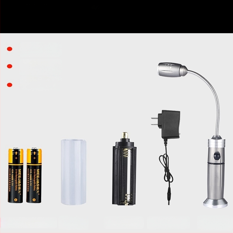 LED лампа за работа с гъвкава тръба, Ledora чип, презареждаща се, регулирам фокус, корпус от алуминиева сплав, ≤100 лм