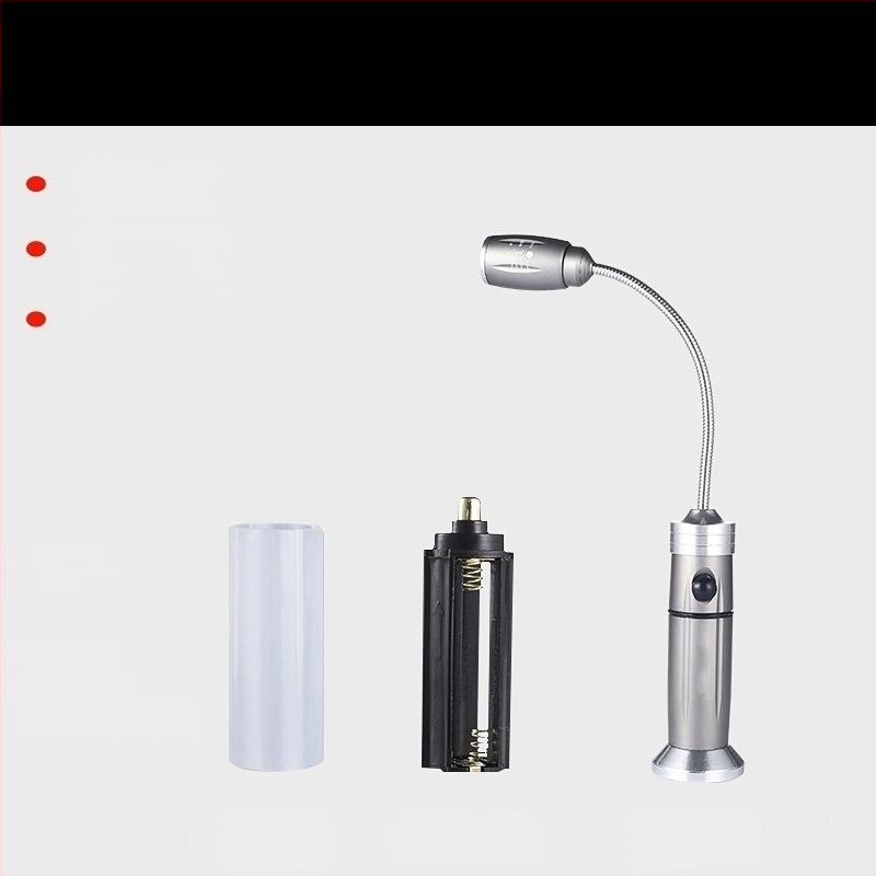 LED лампа за работа с гъвкава тръба, Ledora чип, презареждаща се, регулирам фокус, корпус от алуминиева сплав, ≤100 лм