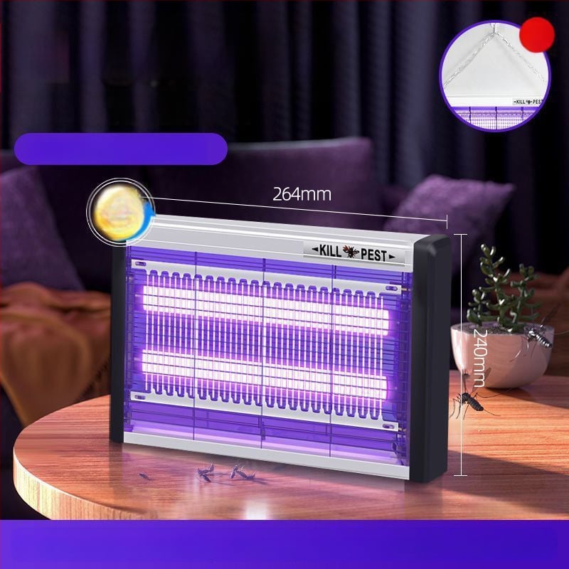 Szúnyogirtó lámpa cserélhető akkumulátorral, ötvözet burkolat, vízálló, 61 m² feletti lefedettség, akkumulátor élettartama több mint 12 óra