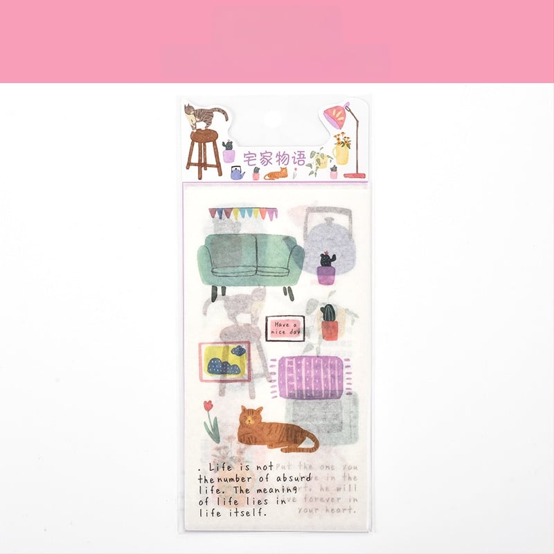 Бележник с хартиени стикери за дневник — сладки карикатури, модел HZ0183, печат, серия And paper stickers
