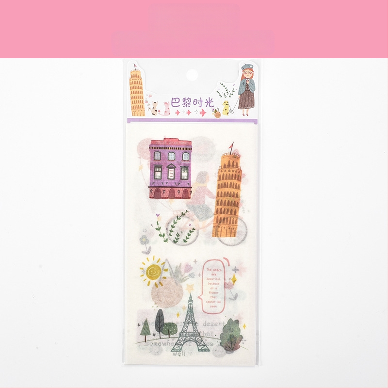 Бележник с хартиени стикери за дневник — сладки карикатури, модел HZ0183, печат, серия And paper stickers