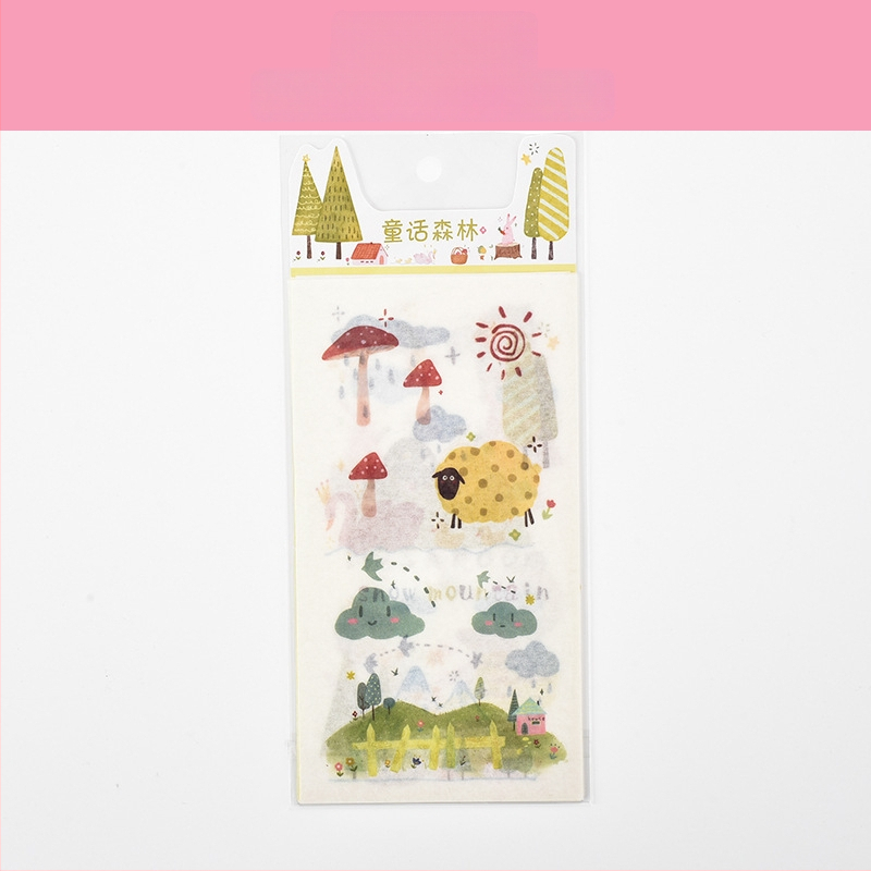 Бележник с хартиени стикери за дневник — сладки карикатури, модел HZ0183, печат, серия And paper stickers