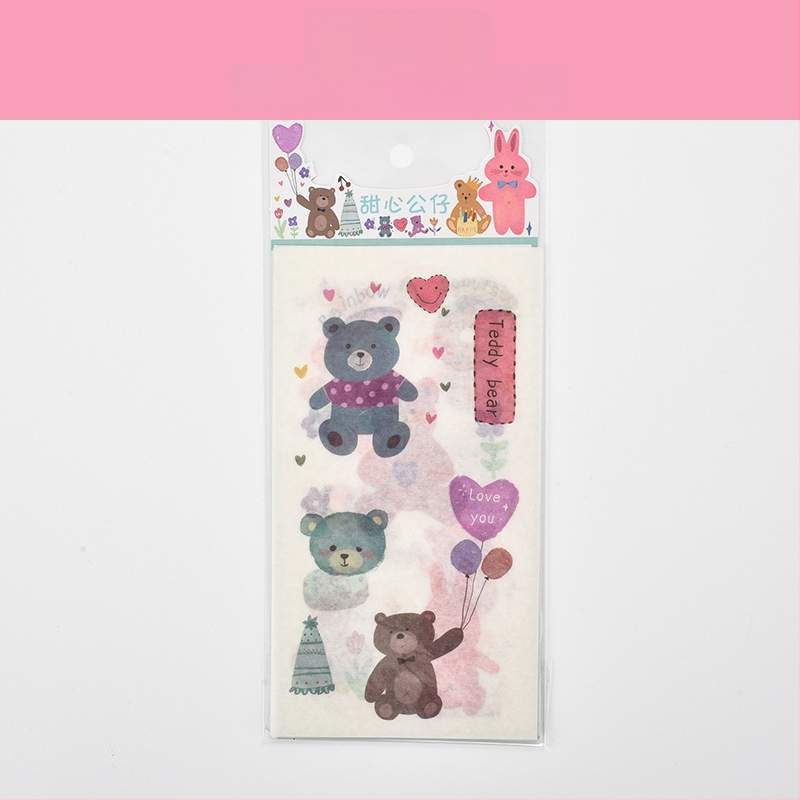 Бележник с хартиени стикери за дневник — сладки карикатури, модел HZ0183, печат, серия And paper stickers