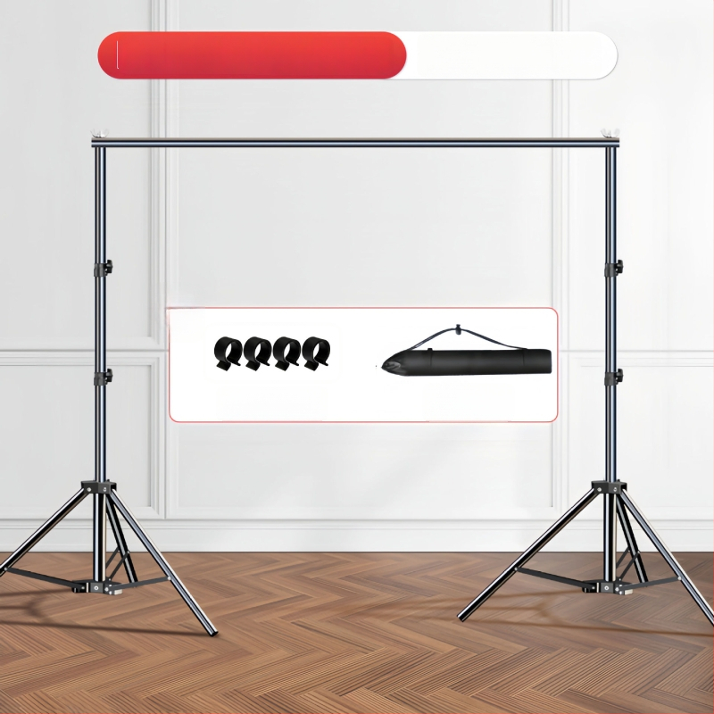 Teleskopinis fonų laikiklis fotografijoms, audiniams ir popieriniams fonams