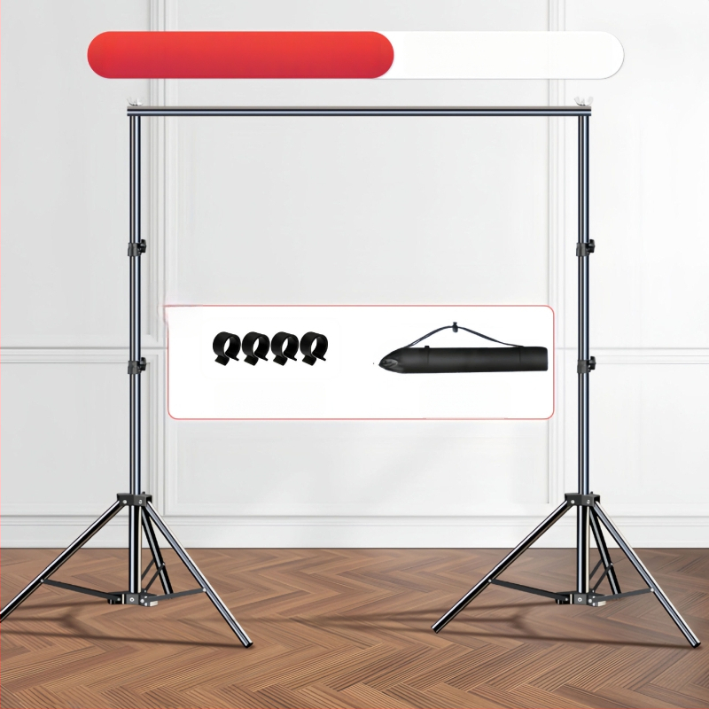 Teleskopinis fonų laikiklis fotografijoms, audiniams ir popieriniams fonams