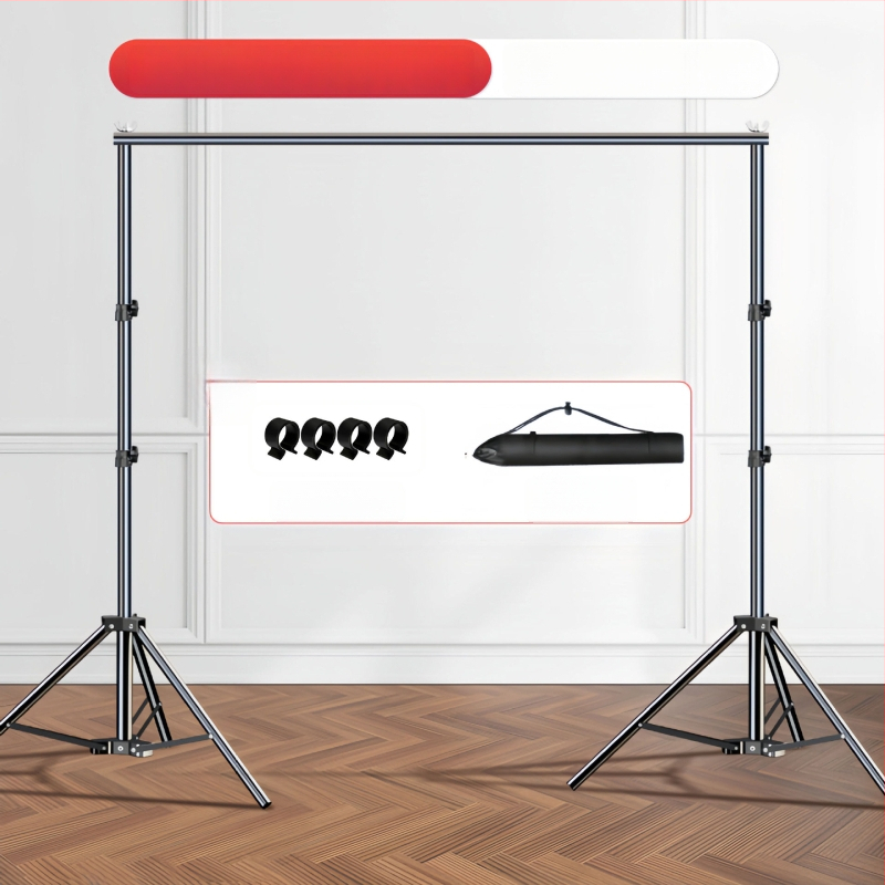 Teleskopinis fonų laikiklis fotografijoms, audiniams ir popieriniams fonams