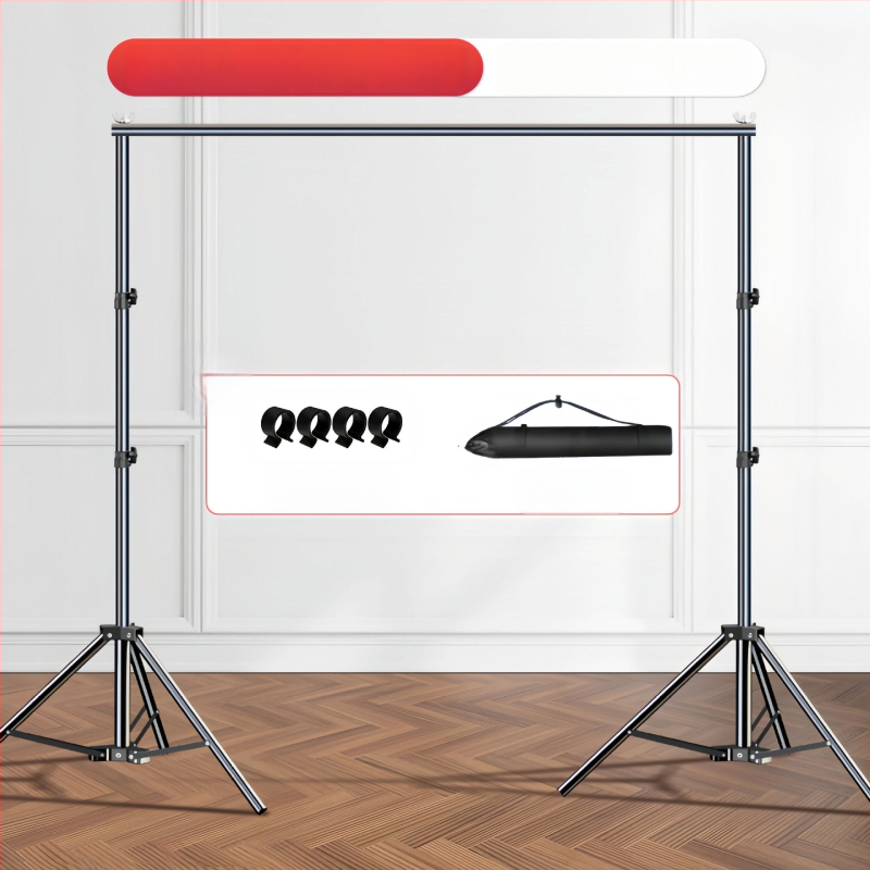 Teleskopinis fonų laikiklis fotografijoms, audiniams ir popieriniams fonams