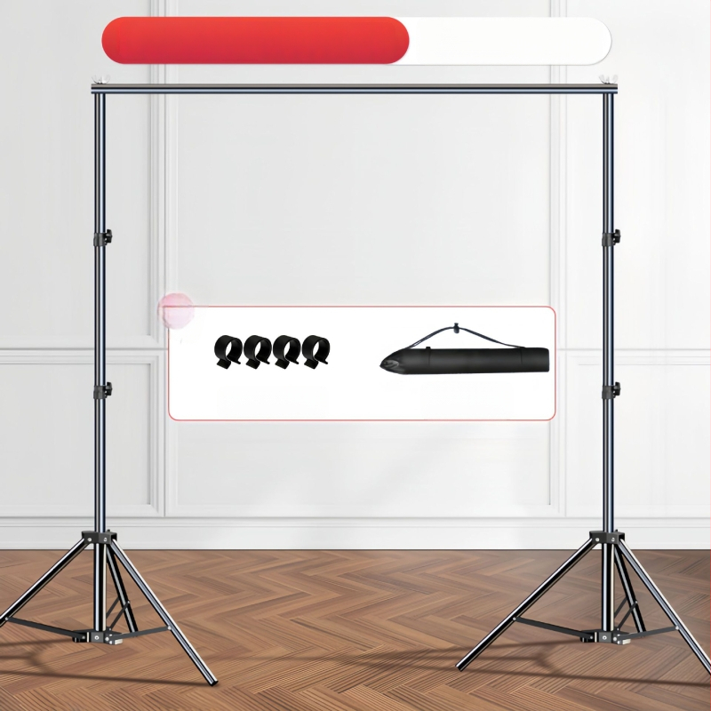 Teleskopinis fonų laikiklis fotografijoms, audiniams ir popieriniams fonams