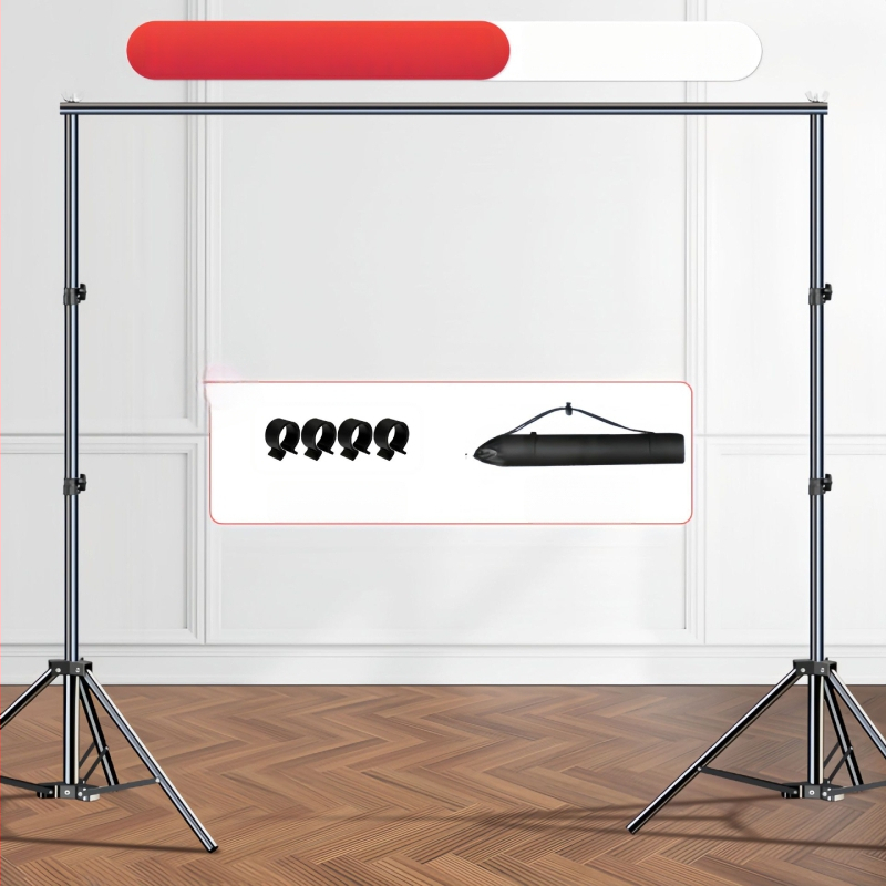 Teleskopinis fonų laikiklis fotografijoms, audiniams ir popieriniams fonams