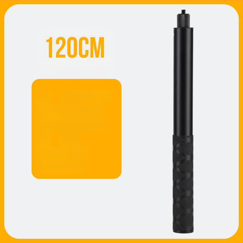 Selfie pálca forgó fogantyúval és kinyitható rúddal — alumíniumötvözet, 3 m hossz, teherbírás 2 kg, csőátmérő 2,5 cm, 5 szakasz