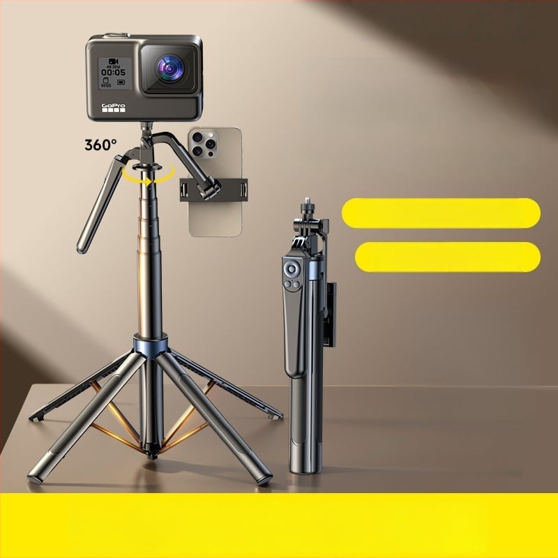 Alumīnija sakausējuma selfie statīvs ar tālvadības pulti un Bluetooth, modelis H29, vertikāla uzņemšana