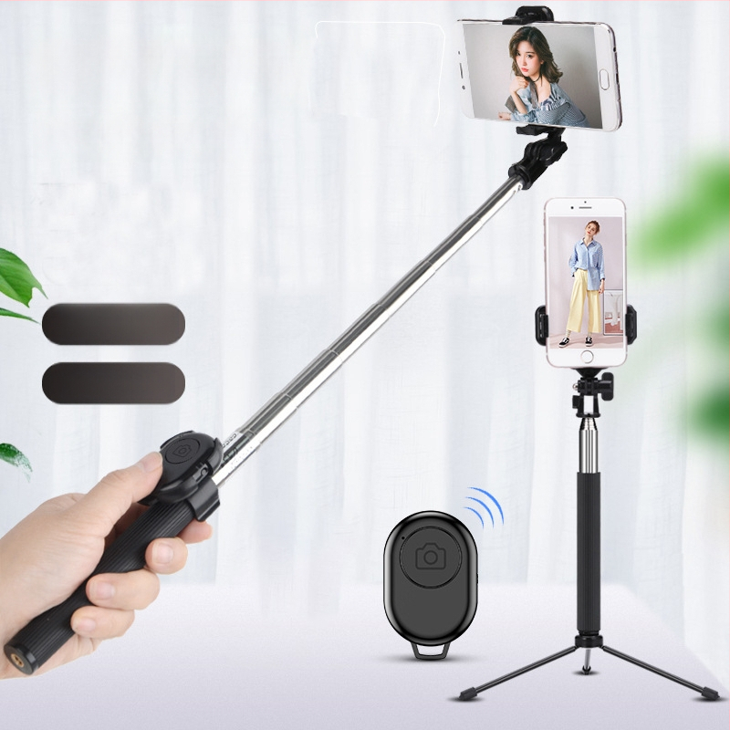 Selfie stick C8 ar Bluetooth, LED apgaismojumu un tālvadību – nerūsējošā tērauda telefona monopods