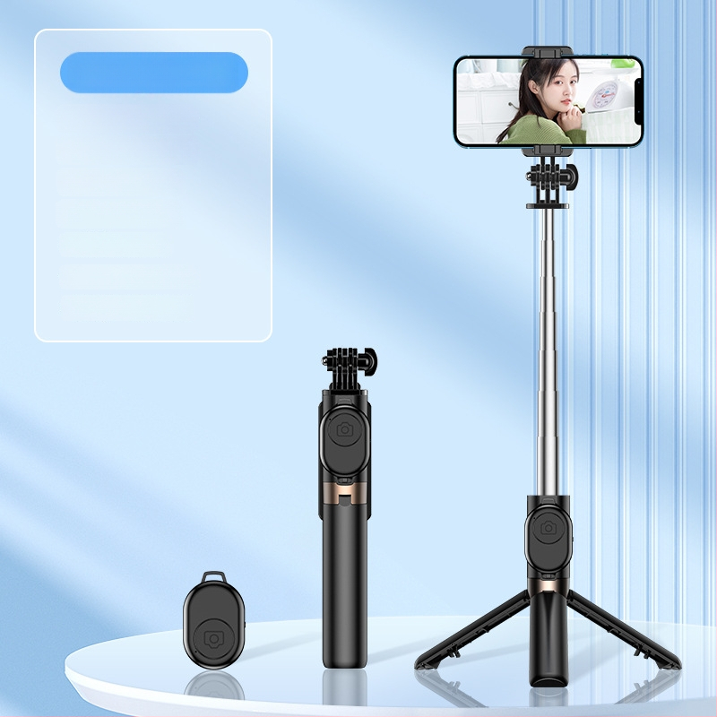 Selfie stick C8 ar Bluetooth, LED apgaismojumu un tālvadību – nerūsējošā tērauda telefona monopods