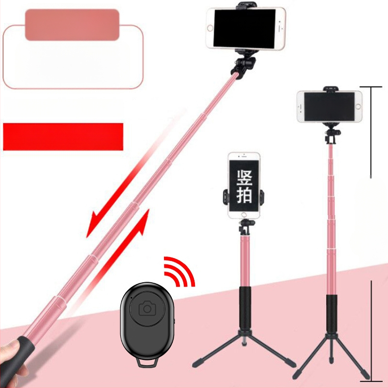 Selfie stick C8 ar Bluetooth, LED apgaismojumu un tālvadību – nerūsējošā tērauda telefona monopods