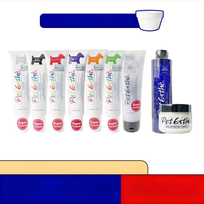 Vopsea pentru câini – pe bază de silicon, netoxică, Bright Aisi, cremă medie, pentru câini