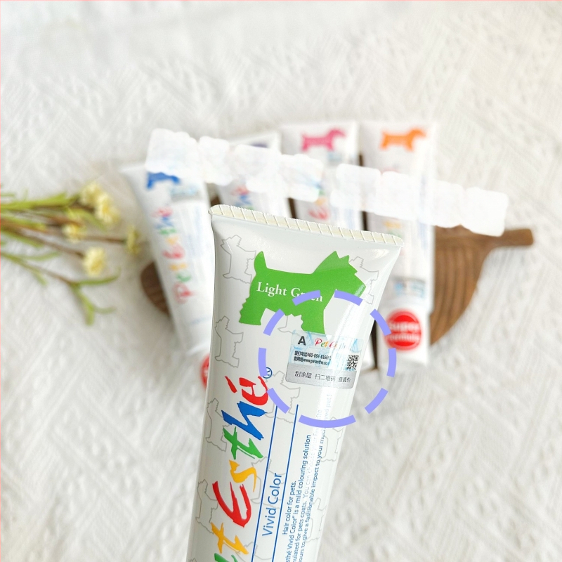 Vopsea pentru câini – pe bază de silicon, netoxică, Bright Aisi, cremă medie, pentru câini