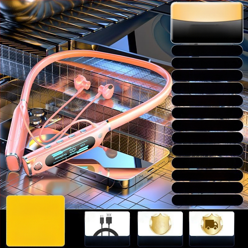 Bezvadu Bluetooth Lavalier Austiņas ar automašīnas Handsfree, 10 m darbības diapazons, retro stils