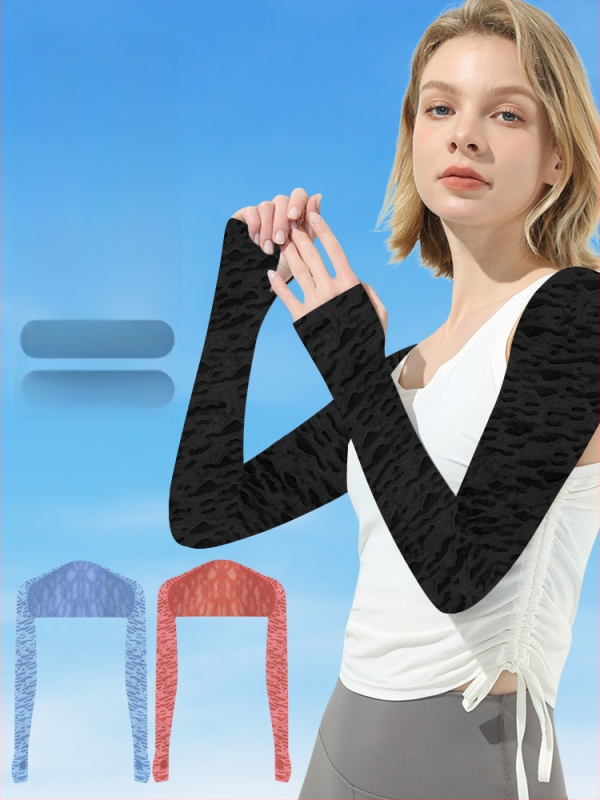 Manșete de protecție solară pentru activități în aer liber, din poliester, respirabile, unisex, potrivite pentru ciclism