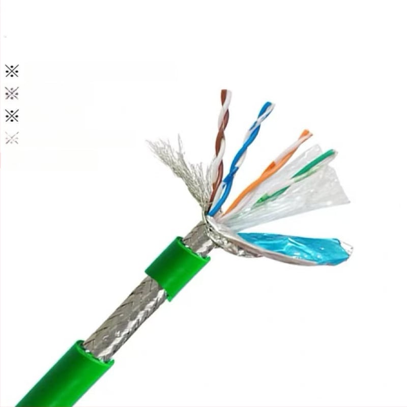 Cablu Ethernet industrial CAT5/6, flexibilitate înaltă, 8 conductori, ecranare dublă, compatibil drag-chain, aplicații servo