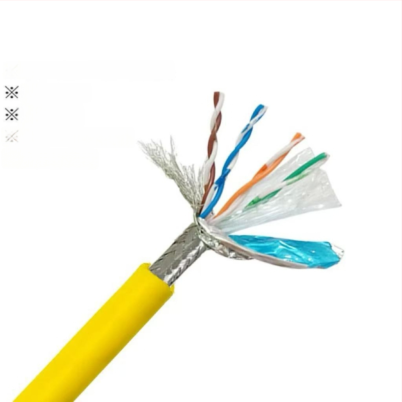 Cablu Ethernet industrial CAT5/6, flexibilitate înaltă, 8 conductori, ecranare dublă, compatibil drag-chain, aplicații servo
