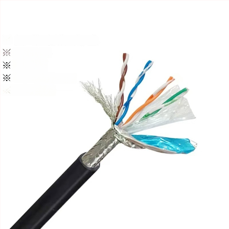 Cablu Ethernet industrial CAT5/6, flexibilitate înaltă, 8 conductori, ecranare dublă, compatibil drag-chain, aplicații servo