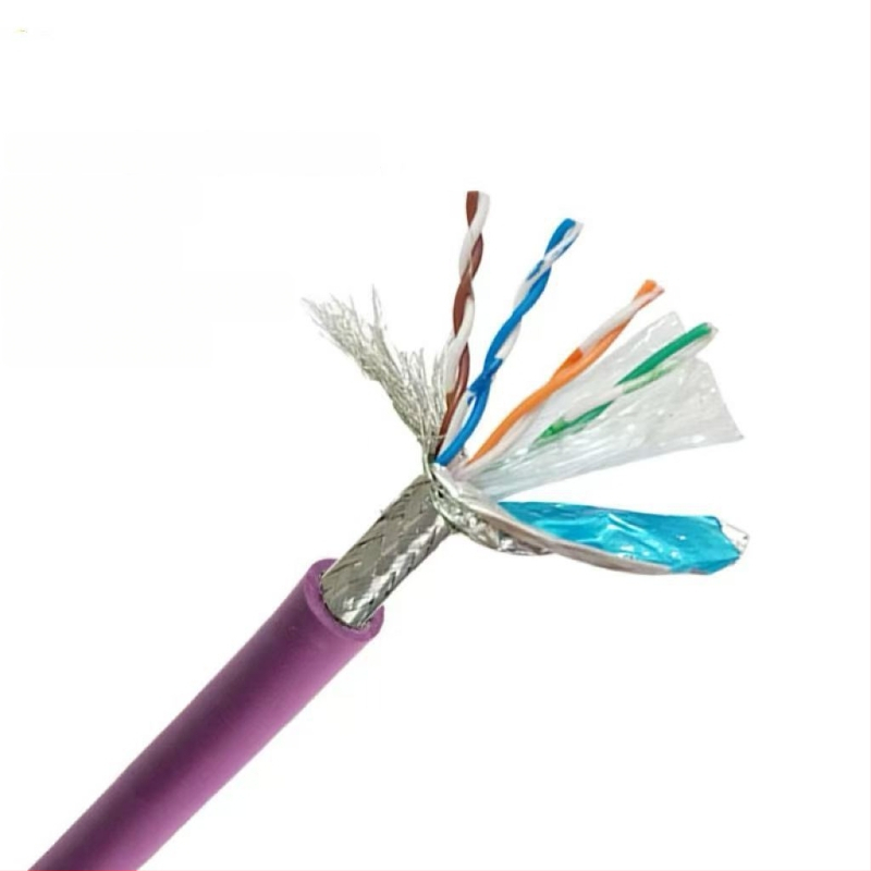 Cablu Ethernet industrial CAT5/6, flexibilitate înaltă, 8 conductori, ecranare dublă, compatibil drag-chain, aplicații servo