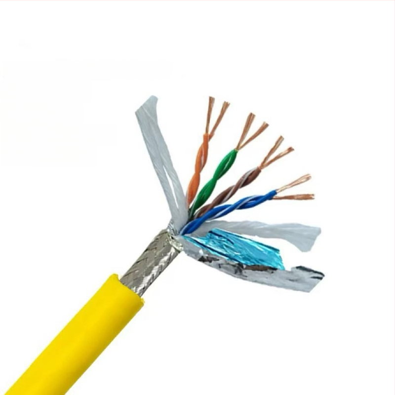 Cablu Ethernet industrial CAT5/6, flexibilitate înaltă, 8 conductori, ecranare dublă, compatibil drag-chain, aplicații servo