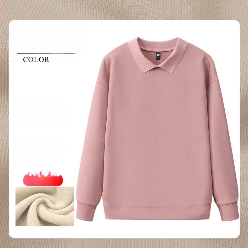 Суитшърт за маникюрен салон - работно облекло с рекламно лого, дълъг ръкав, без качулка, странични джобове, тъкан: корейска памук/полиестер смес