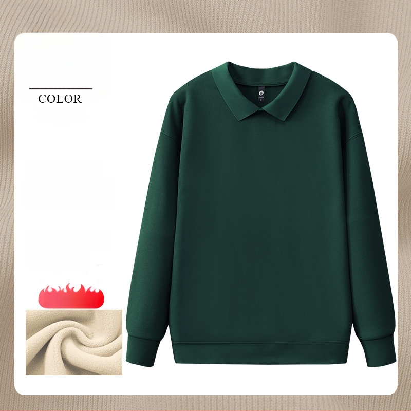 Суитшърт за маникюрен салон - работно облекло с рекламно лого, дълъг ръкав, без качулка, странични джобове, тъкан: корейска памук/полиестер смес