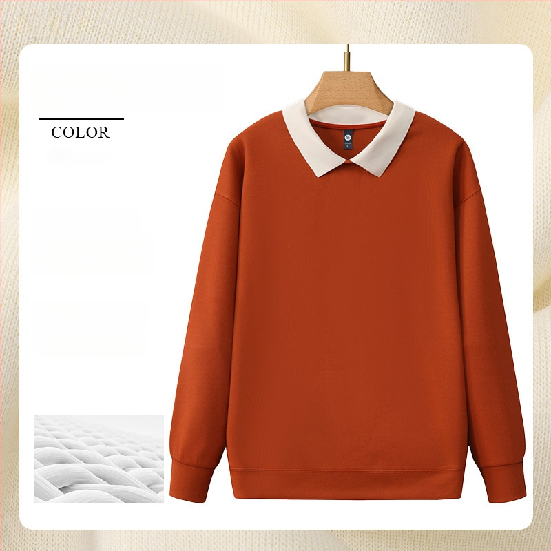 Суитшърт за маникюрен салон - работно облекло с рекламно лого, дълъг ръкав, без качулка, странични джобове, тъкан: корейска памук/полиестер смес